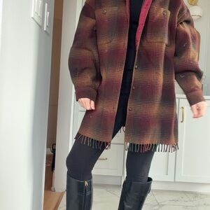 Plaid Utility Jacket for Women